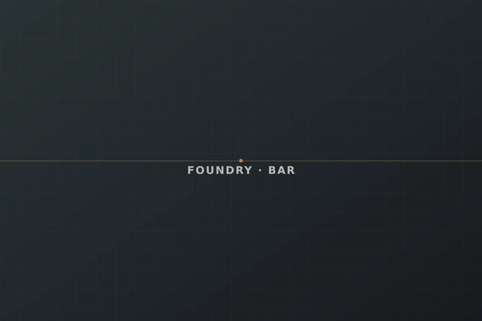 Raw steel bar counter and stools in an industrial venue